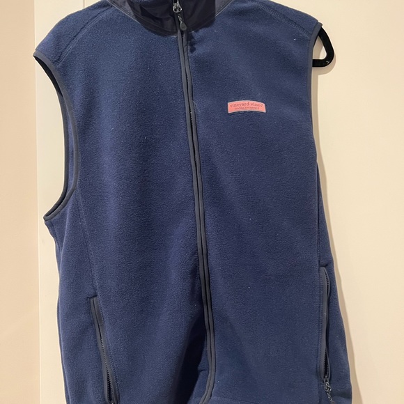 Vineyard Vines Men's Blue Fleece Harbor Vest Size M - Picture 4 of 7